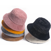 Fuzzy Snow Bucket hats