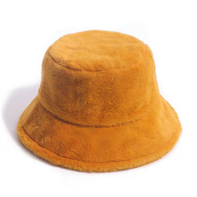 Fuzzy Snow Bucket hats